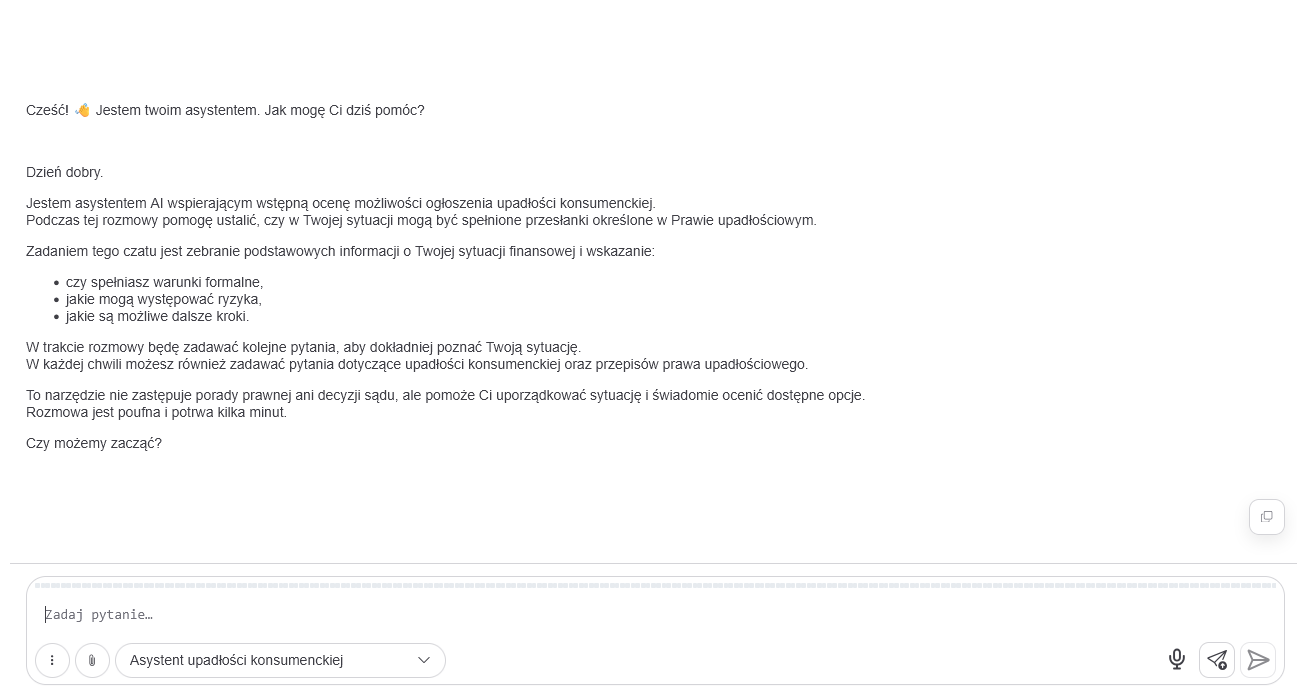Syndyk AI – obsługa upadłości konsumenckiej  - wersja DEMO